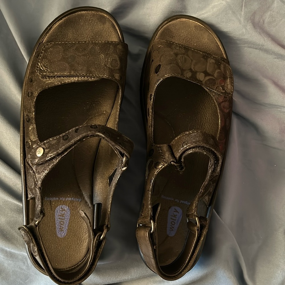 Wolky black sandals, size 43